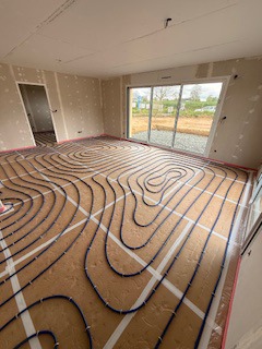 Plancher chauffant maison neuve